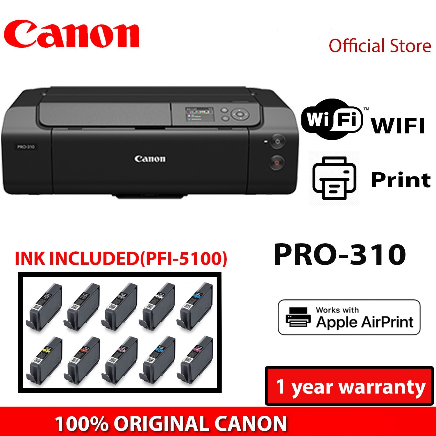 *NEW!* Canon imagePROGRAF PRO-310 A3+ Professional Inkjet Printer [PRO310]