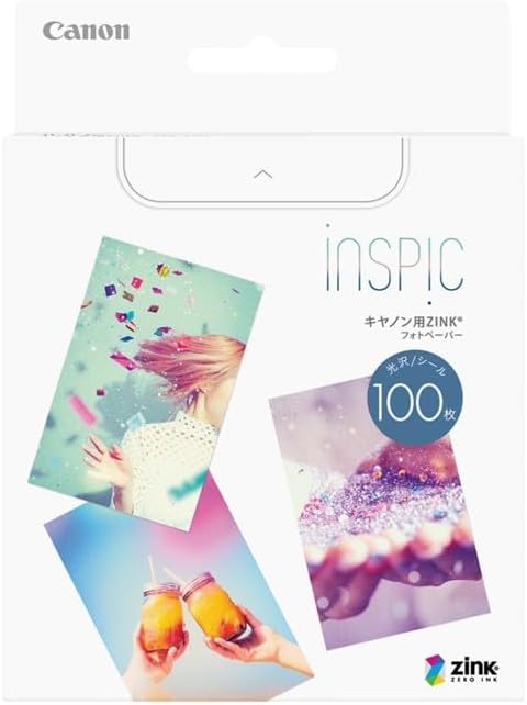 Canon 100x Pack Zink Photo Paper for iNSPiC PV-223 Smartphone Printer Sticky-backed sheets