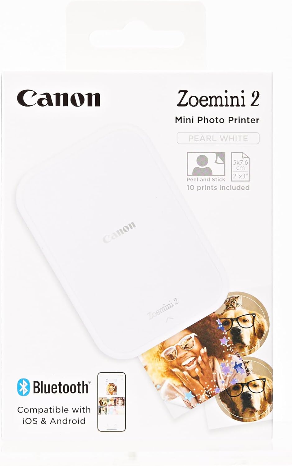 Canon Zoemini 2 Mini Wireless Photo Printer - Mobile, Portable, Pocket 5452C004[White]