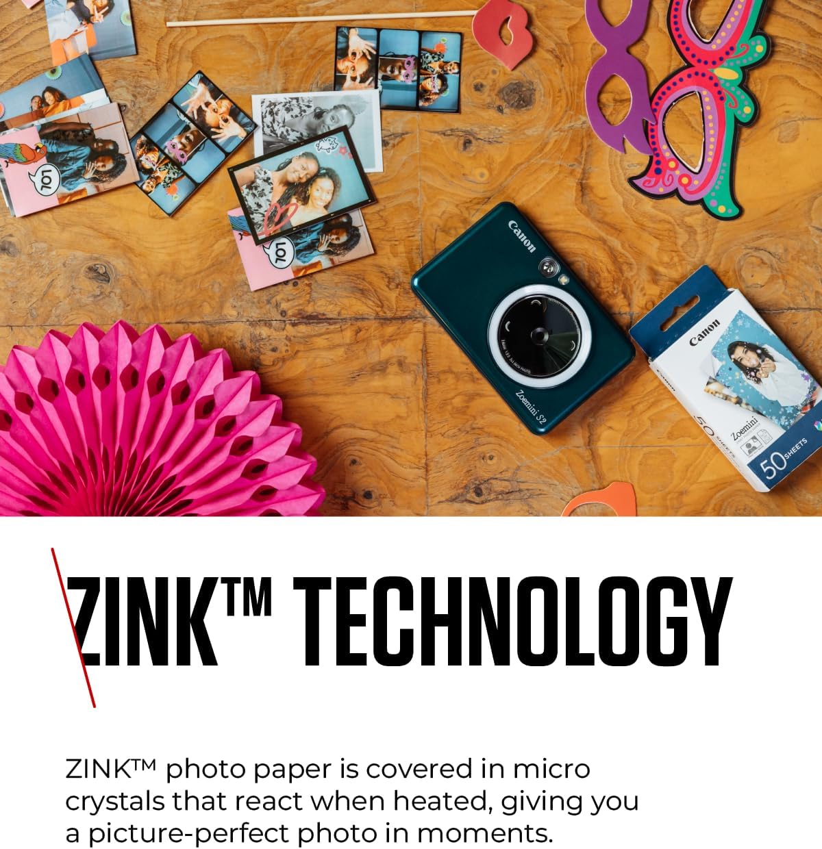 Genuine 20x Sheets Canon ZP-2030-20 Zoemini ZINK Glossy Sticky-Backed Photo Paper [3214C002]