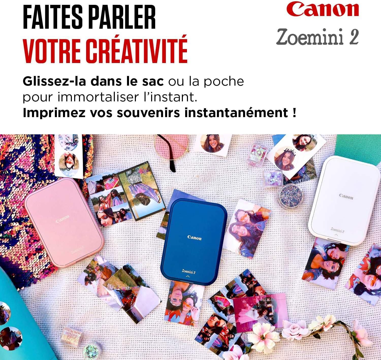 Canon Zoemini 2 Mini Wireless Photo Printer - Mobile, Portable, Pocket 5452C004[White]