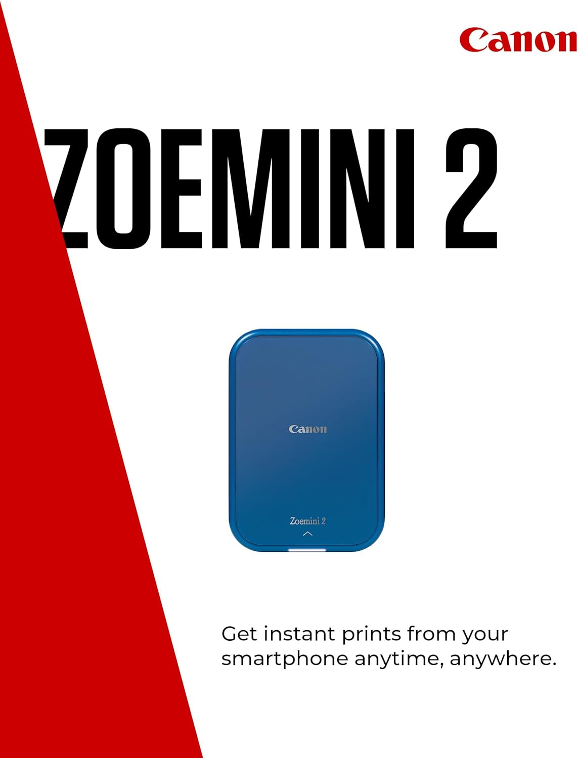 Canon Zoemini 2 Mini Wireless Photo Printer - Mobile, Portable, Pocket 5452C008 [Navy Blue]