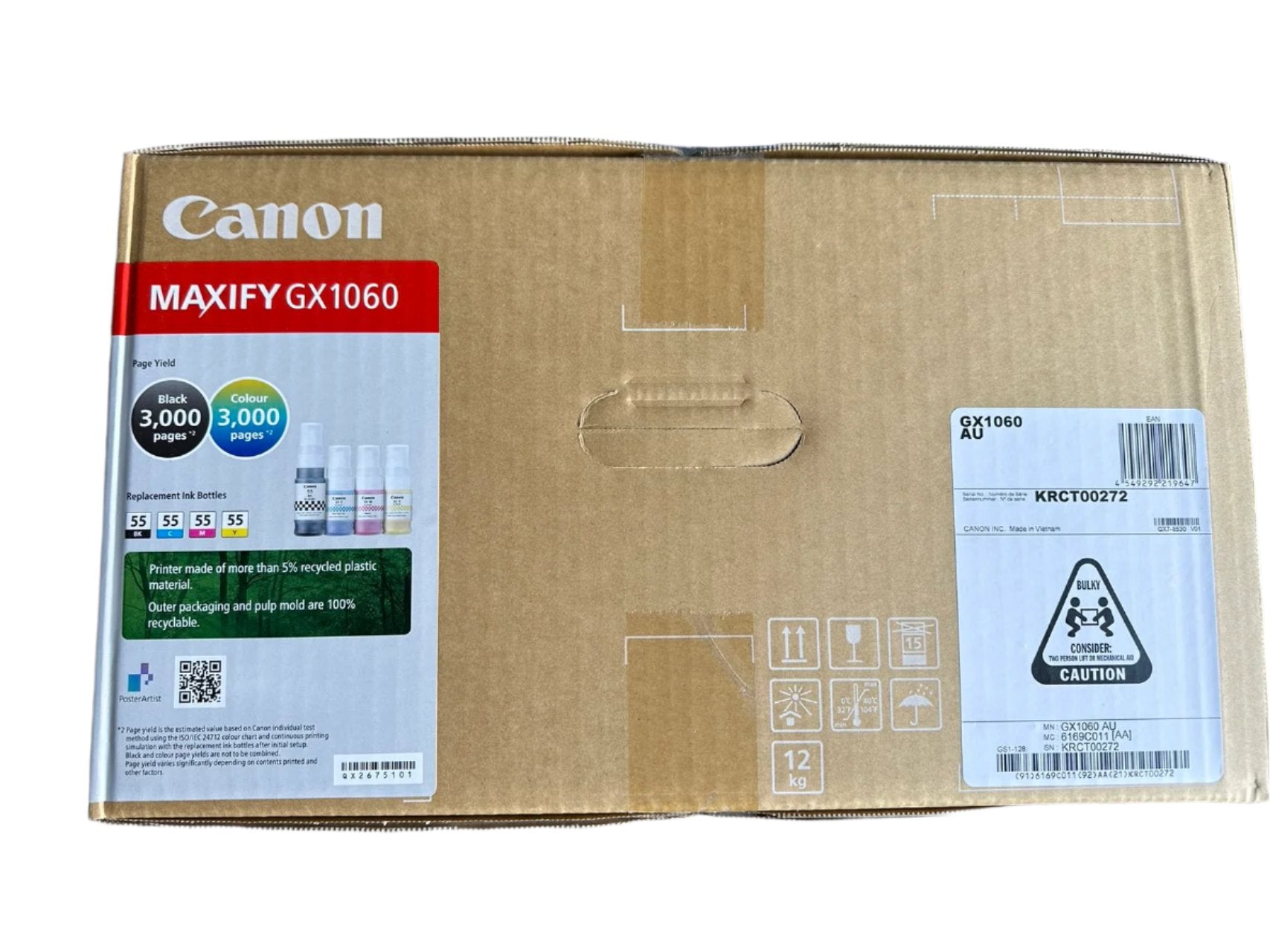 *NEW!* Canon MegaTank GX1060 A4 Colour Ink Tank Wireless Multi-Function Printer replace G6060/G6065
