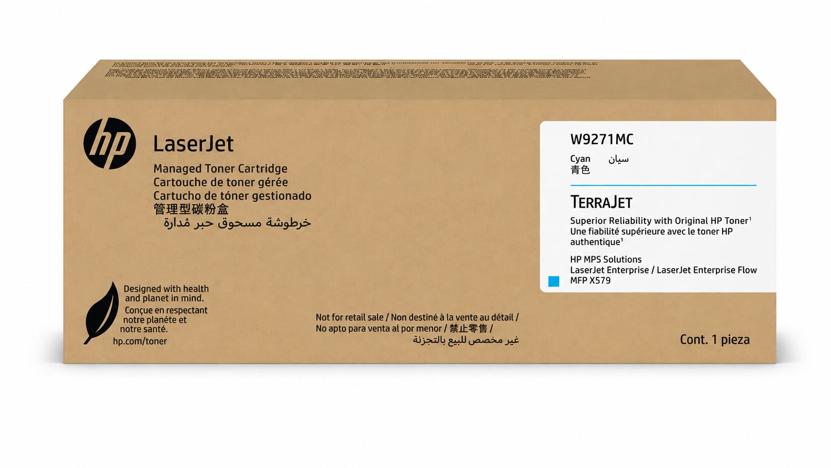HP W9271MC Cyan Managed Original LaserJet Toner Cartridge 33,000 Pages