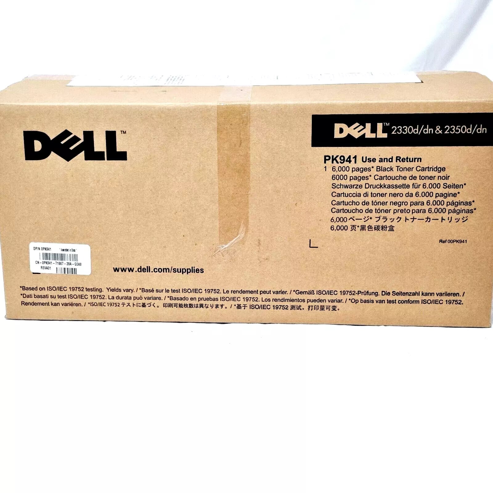 Genuine Dell PK941 Black High Yield Toner Cartridge for 2330D 2330DN 2350D 2350DN [592-10492]