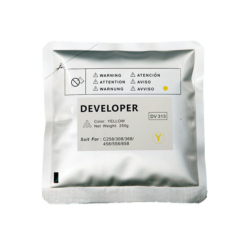Compatible DV313Y Yellow Developer Powder 210g for Konica Minolta bizhub C258 C308 C368 C458 C558 C658 [A7U408D]