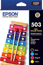Bundle: 4x Pack Genuine Epson #503 C/M/Y/K Ink Cartridge Set (1BK,1C,1M,1Y) Standard Yield for XP5200 WF2960