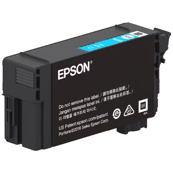 Genuine Epson UltraChrome XD2 Cyan Ink Cartridge for SureColor T3160 T5160 50ml [C13T40U200]