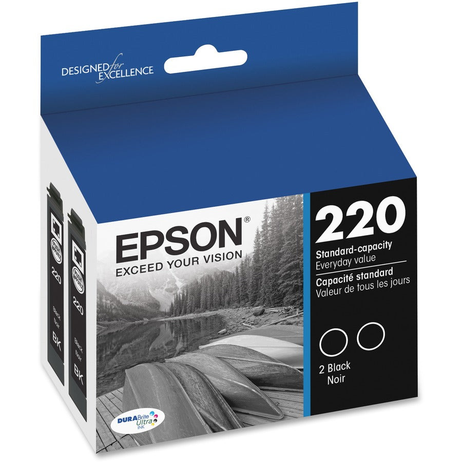 *Bundle!* 2x Epson #220 BLACK Ink Cartridge for WorkForce WF2650 WF2750 WF2760