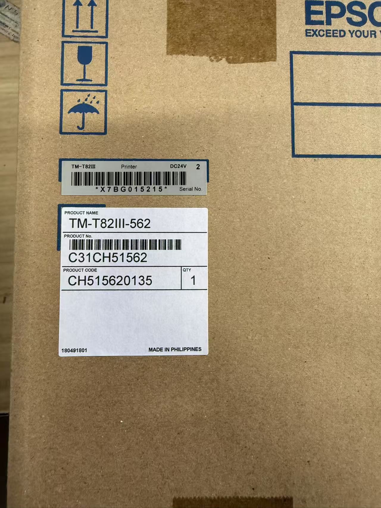 Epson TM-T82III-562 USB Ethernet Port Thermal Receipt Printer + Auto Cutter [C31CH51562]