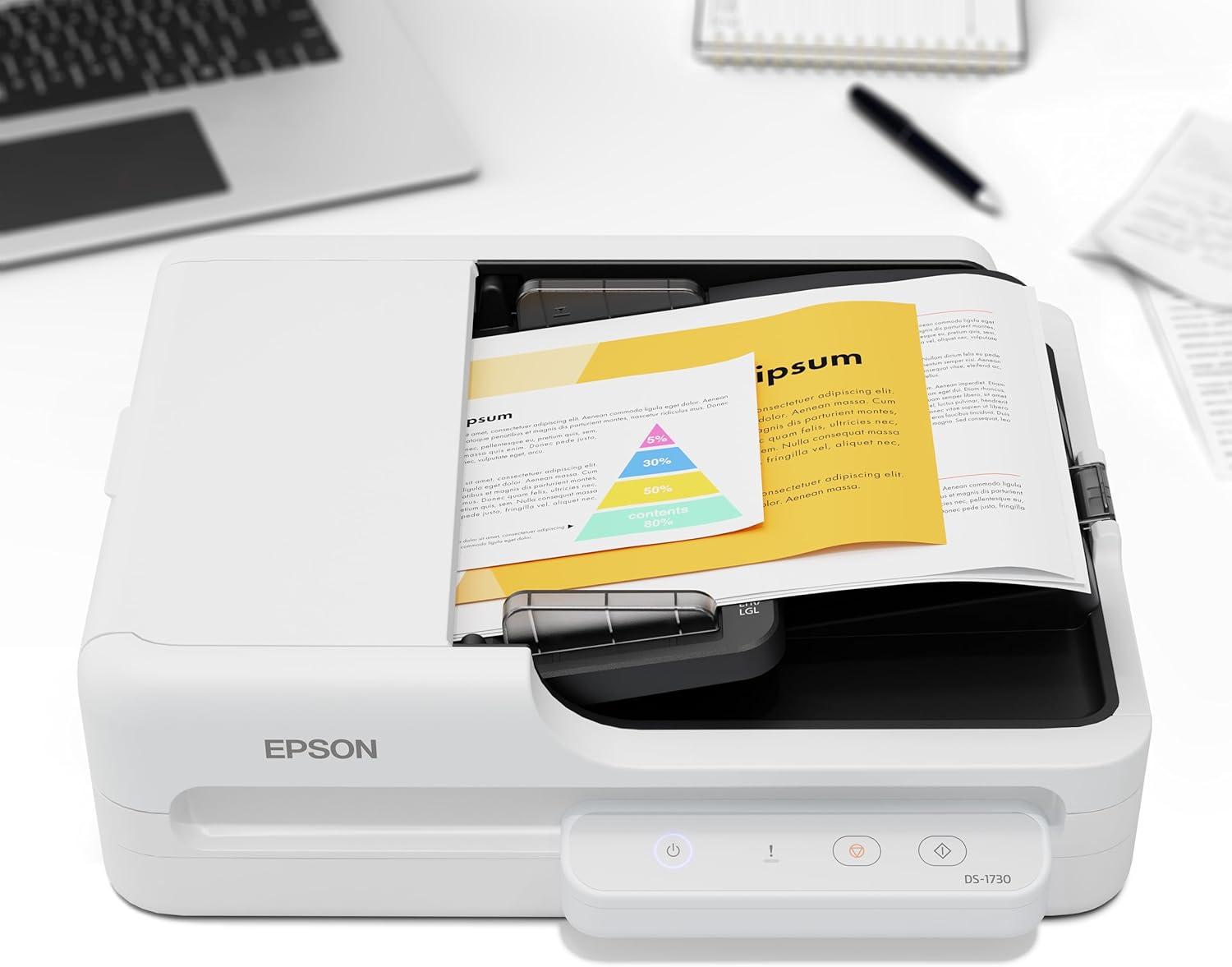 Epson WorkForce DS-1730 A4 Document Scanner – USB, Sheetfed & Flatbed B11B273501 [DS1730]