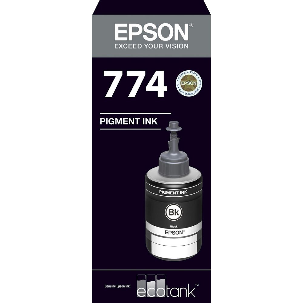 Genuine Epson T774 Black EcoTank Ink Bottle for ET-3600 ET-4550 ET-16500 [C13T774192]