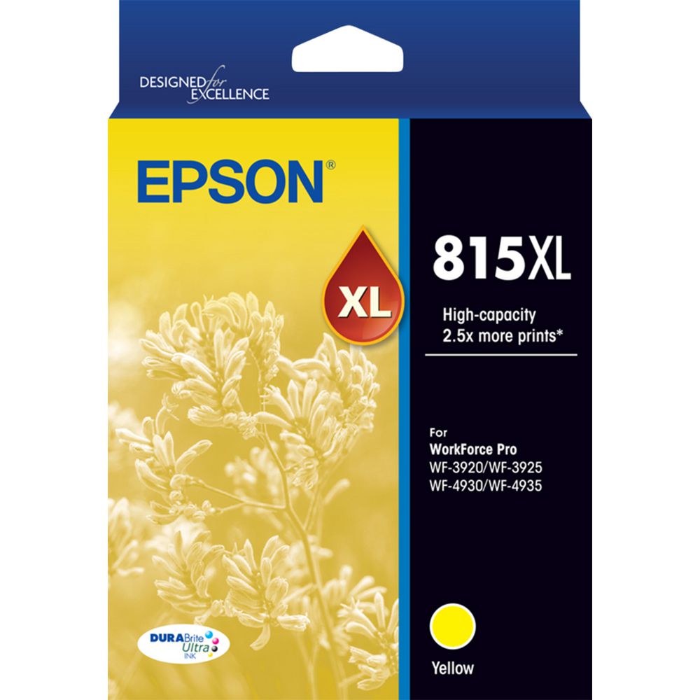 Genuine Epson 815XL High Capacity DURABrite Ultra Yellow Ink Cartridge [C13T17F492]