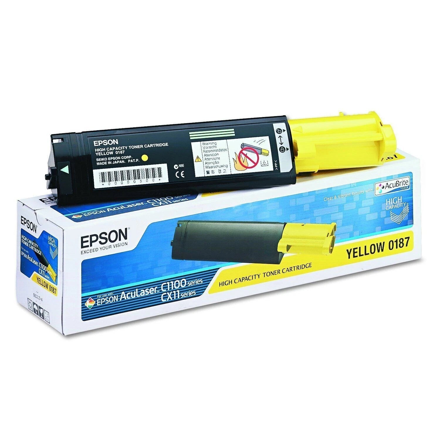 *CLEAR!* 3x Pack Genuine Epson AcuLaser C1100 CX11N CX11NF C/M/Y Color Toner Cartridge Set High Yield
