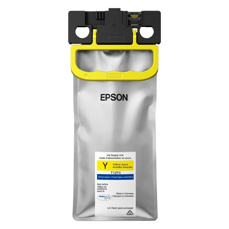 Genuine Epson DURABrite T12P4 High Yield Refill Yellow Ink Bottle - Inkjet - 20K Pages [C13T12P400]