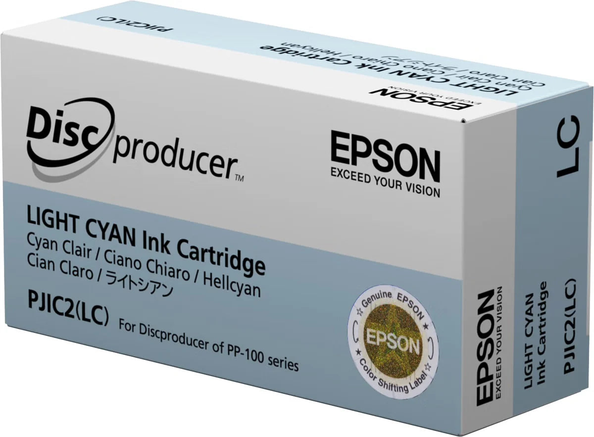 Genuine Epson C13S020689 PJIC2 Light Cyan Ink Cartridge Discproducer