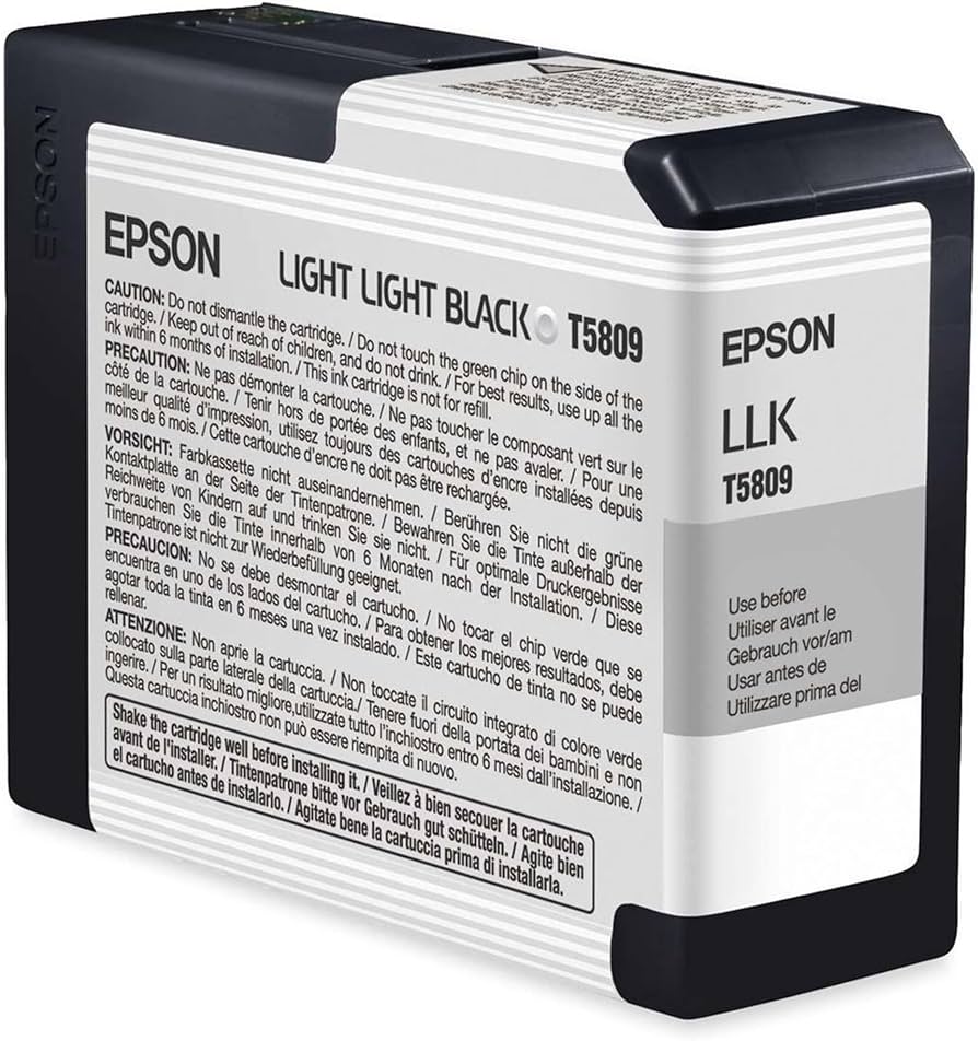 *SALE!* Epson T5809 UltraChrome K3 80ml Light Light Black Pigment Ink Cartridge [C13T580900]