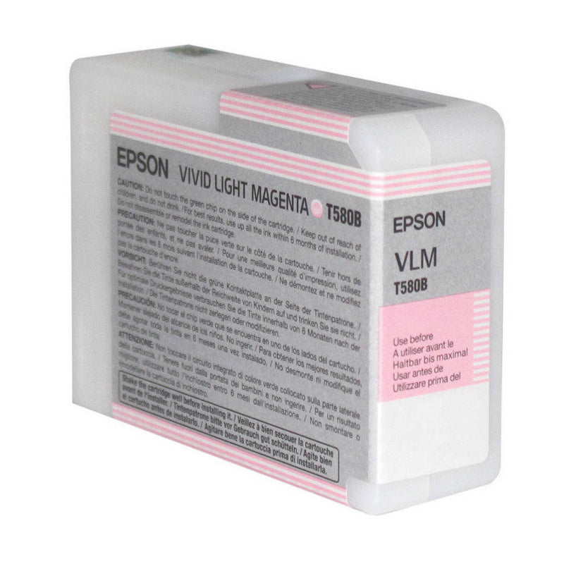 *SALE!* Epson T580B UltraChrome K3 Vivid Light Magenta 80ml Pigment Ink Cartridge [C13T580B00]