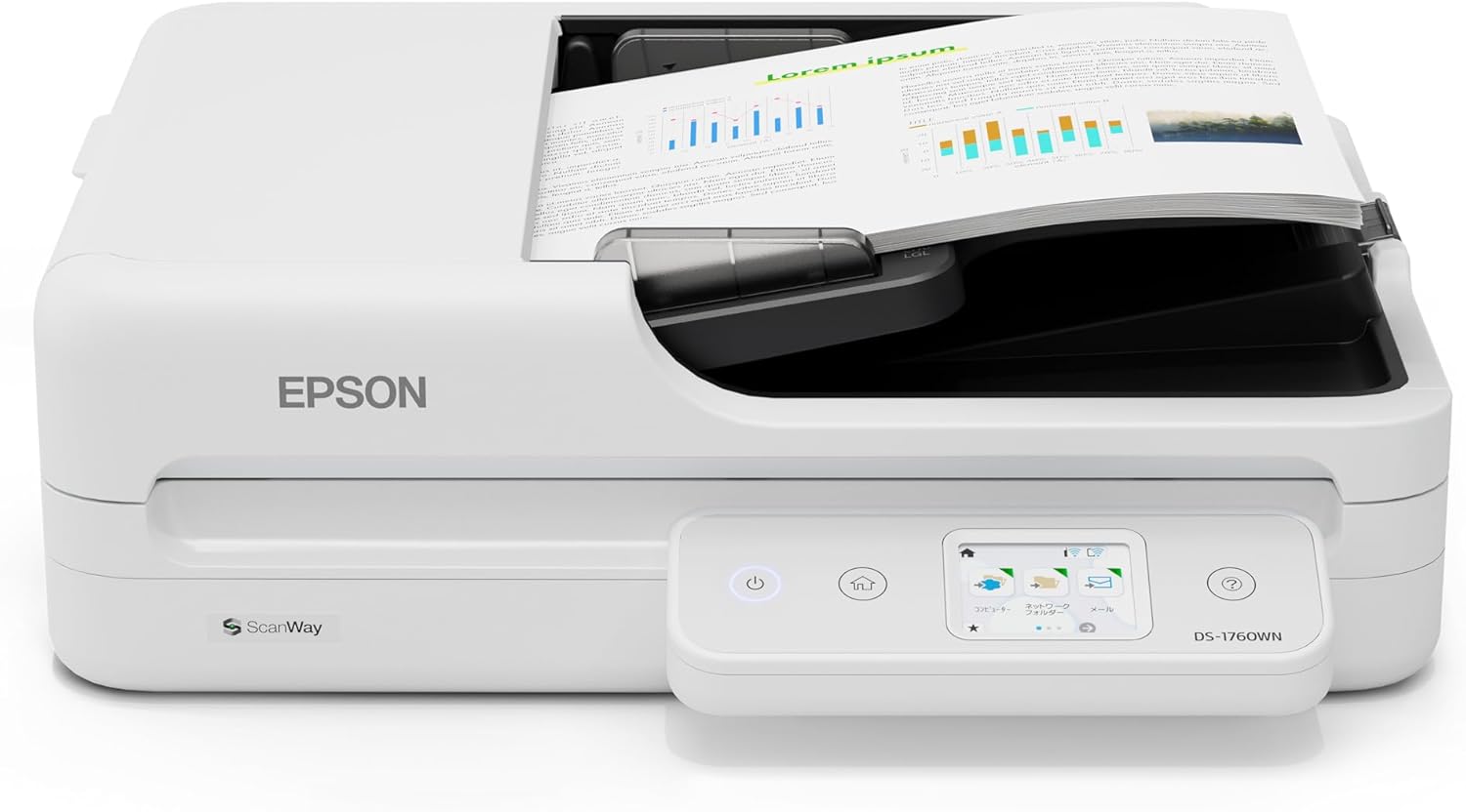 Epson WorkForce DS-1760WN A4 Wireless Network Document Scanner+ADF – Sheetfed & Flatbed