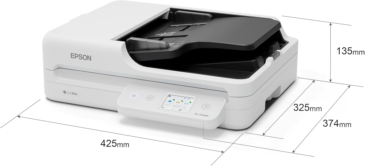 Epson WorkForce DS-1760WN A4 Wireless Network Document Scanner+ADF – Sheetfed & Flatbed