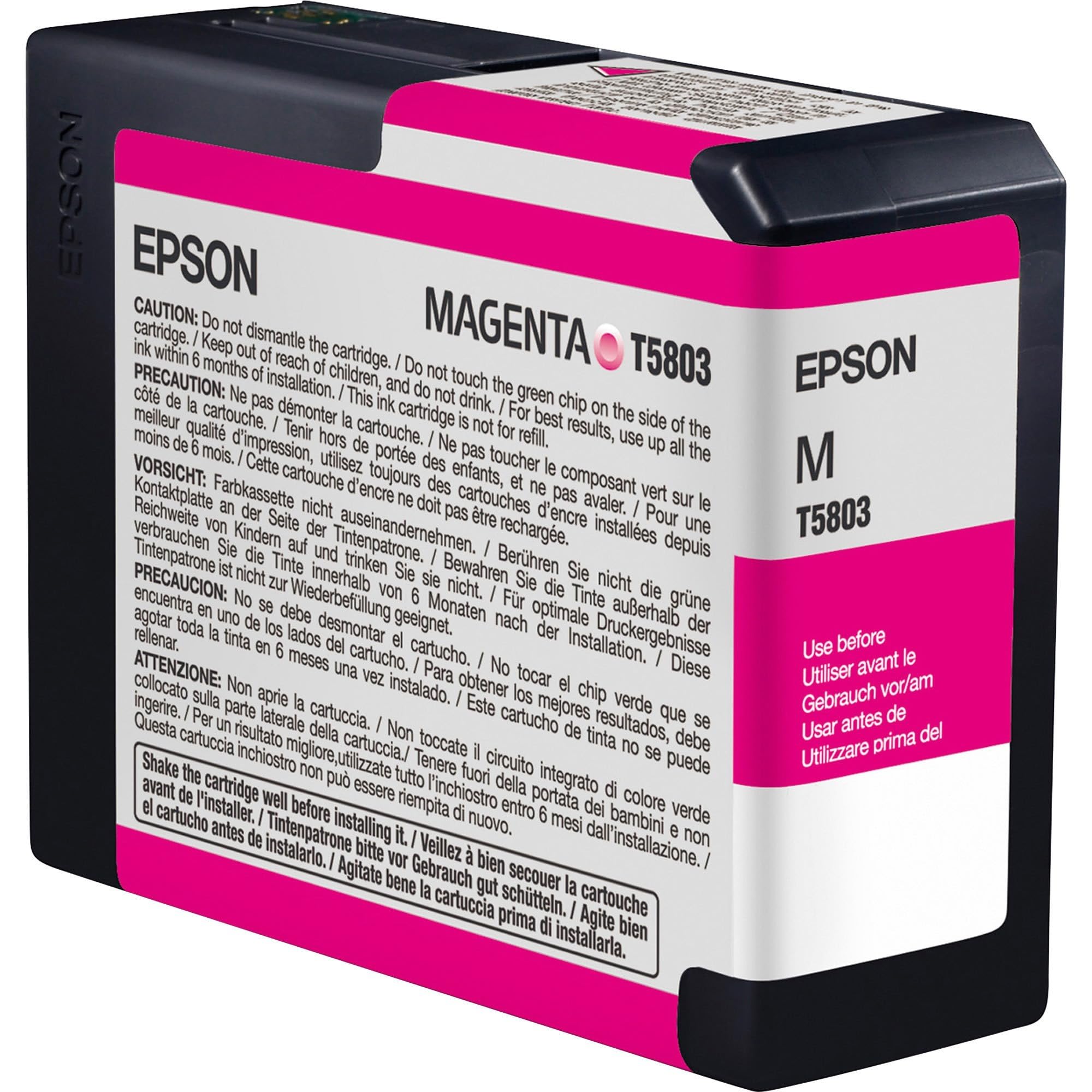 *CLEAR!* Epson T5803 UltraChrome K3 80ml Magenta Pigment Ink Cartridge [C13T580300]