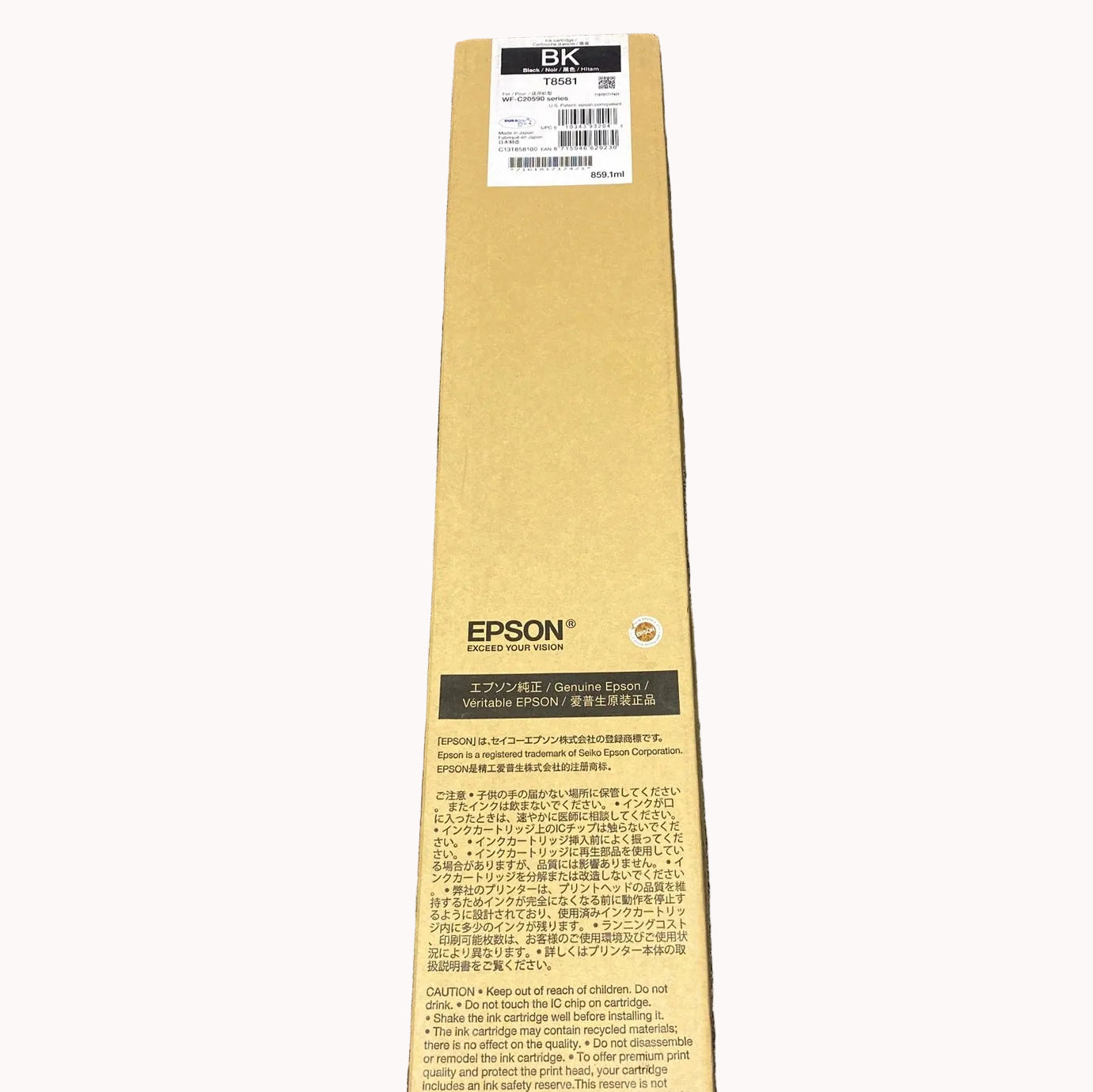 *SALE!* Genuine Epson WF-C20590 Enterprise T8581 Black Ink Cartridge [C13T858100] 50K Yield 859ml