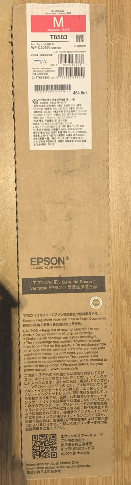 *SALE!* Genuine Epson WF-C20590 Enterprise T8583 Magenta Ink Cartridge [C13T858300] 50K Yield 454.8ml