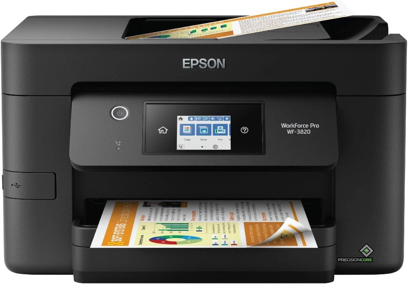 *SALE!* Epson Workforce Pro WF-3820 Colour A4 Multifunction MFP Inkjet Printer #812 Ink [C11CJ07501]