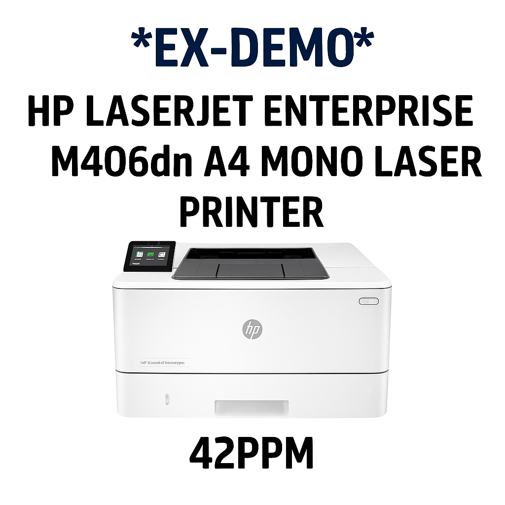 *Ex-Demo* HP LaserJet Enterprise M406dn A4 Mono Laser Printer 42PPM  [3PZ15A] 15 Pages
