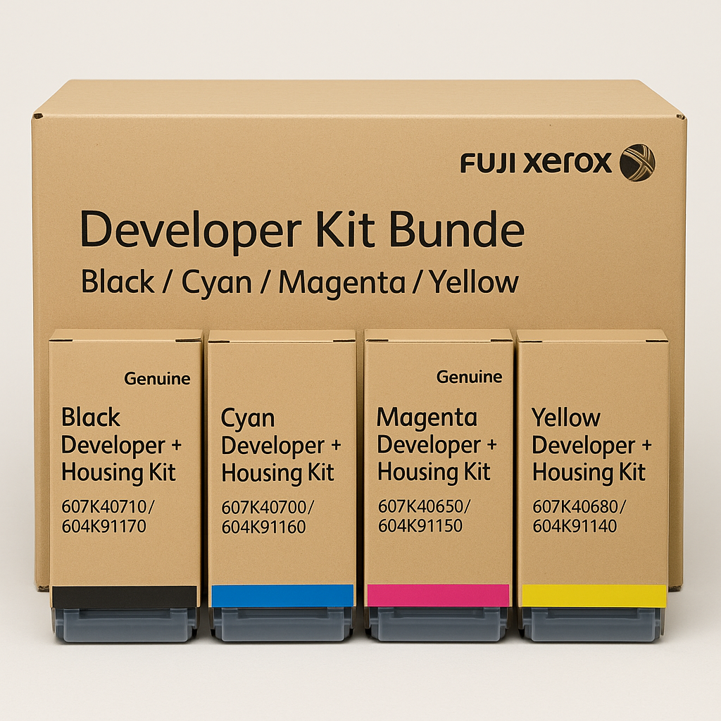*Bundle* Genuine Fuji Xerox SC2020 / SC2022 Developer Kit Bundle – CMYK Full Set (38K Pages Each)