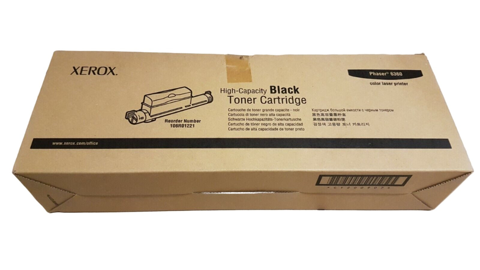 *CLEAR!* Genuine Fuji Xerox Phaser 6360 High Yield BLACK Toner Cartridge P6360 (18K) 106R01221