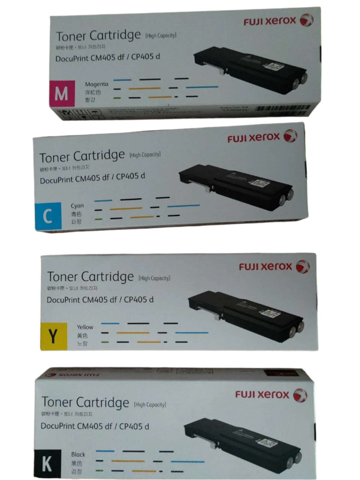 *SALE!* 4x Pack Genuine Fuji Xerox DocuPrint CP405d CM405df Toner Cartridge Set (11K)