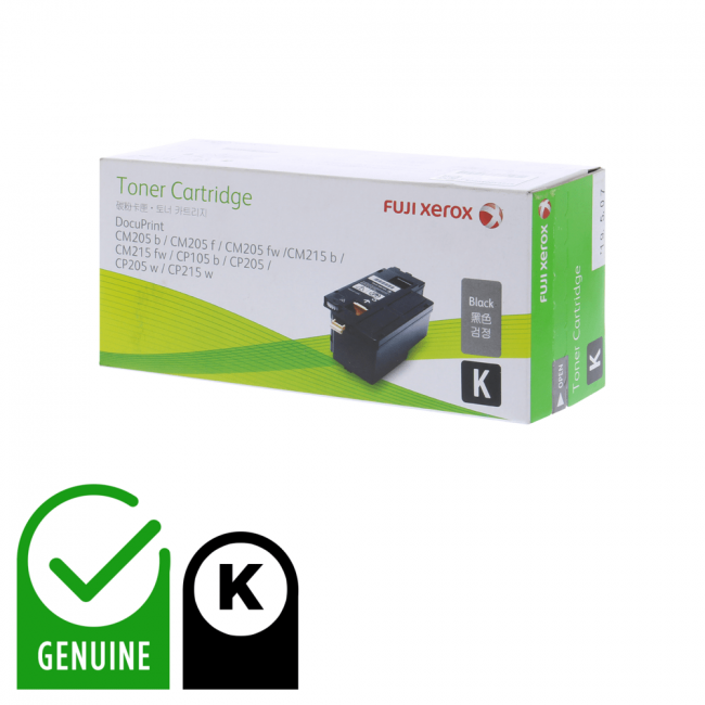 Genuine Fuji Xerox CT201591 High Yield Black Toner for CM215b CM215fw CP215w CP205w (2K) Bulk Saving