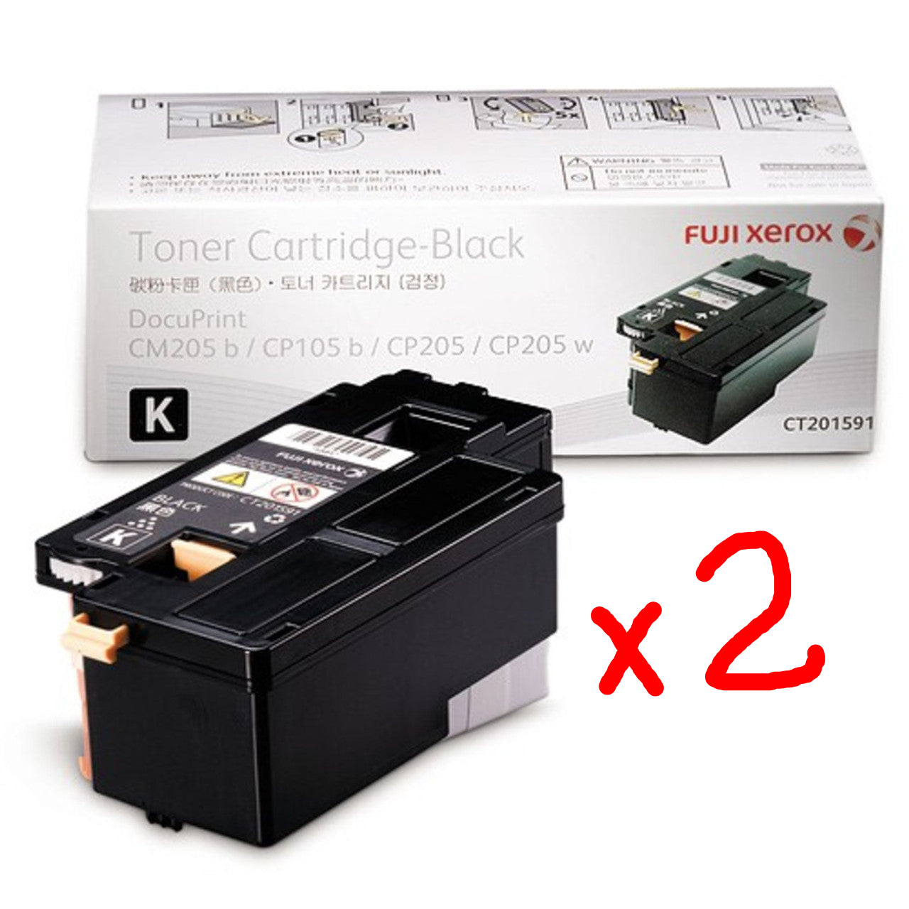 *SALE!* Genuine Fuji Xerox CT201591 High Yield BLACK Toner Cartridge for CM215b CM215fw CP215w CP205w (2K)
