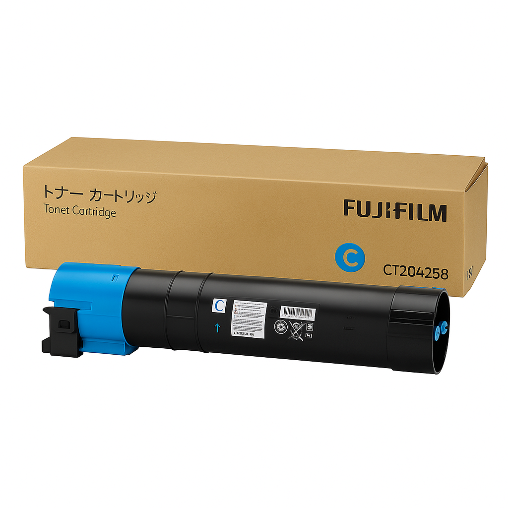 Genuine FujiFilm CT204258 Cyan Toner Cartridge for Apeos C2061 C2561 C3061 Standard (10K)