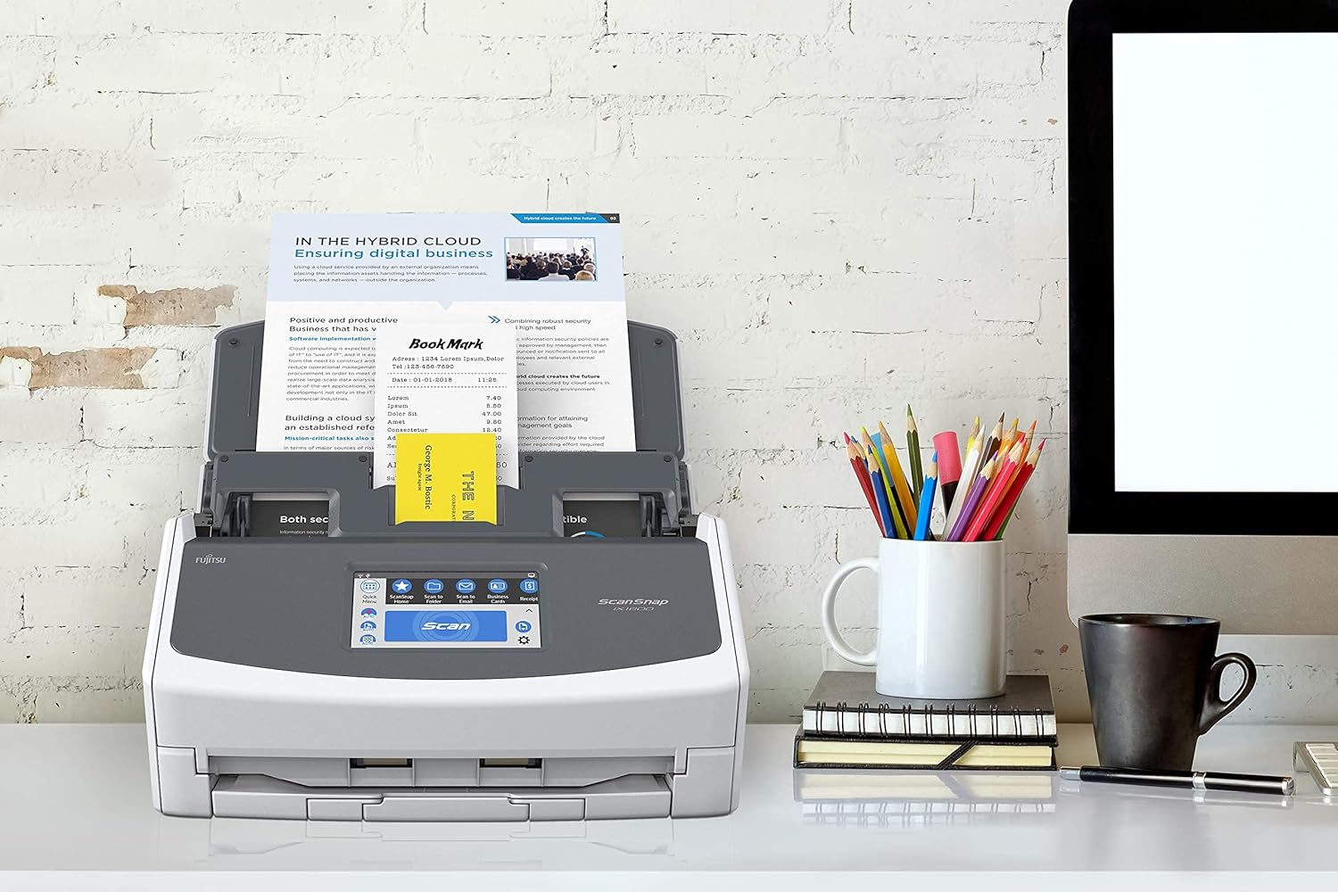 *Ex-Demo* Ricoh Scansnap IX1600 A4 Document Scanner+50 Sheet ADF+Duplex 40PPM 600DPI