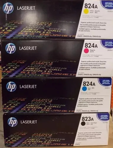 4 Pack Genuine HP CB380A CB381A CB382A CB383A Toner Cartridge Set 823A 824A