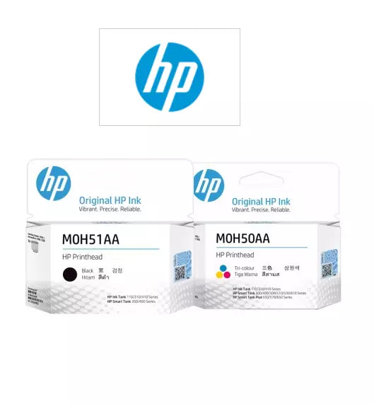 Genuine HP Printhead Black M0H51A+M0H50A Tri-Color GT51+GT52 Bundle [3JB06AA]