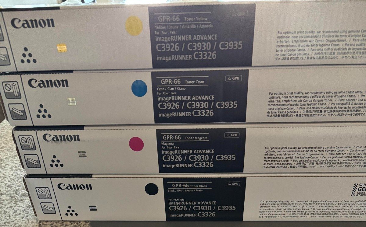 4x Pack Genuine Canon NPG-88 C/M/Y/K Toner Cartridge Set (GPR-66) [1BK,1C,1M,1Y]