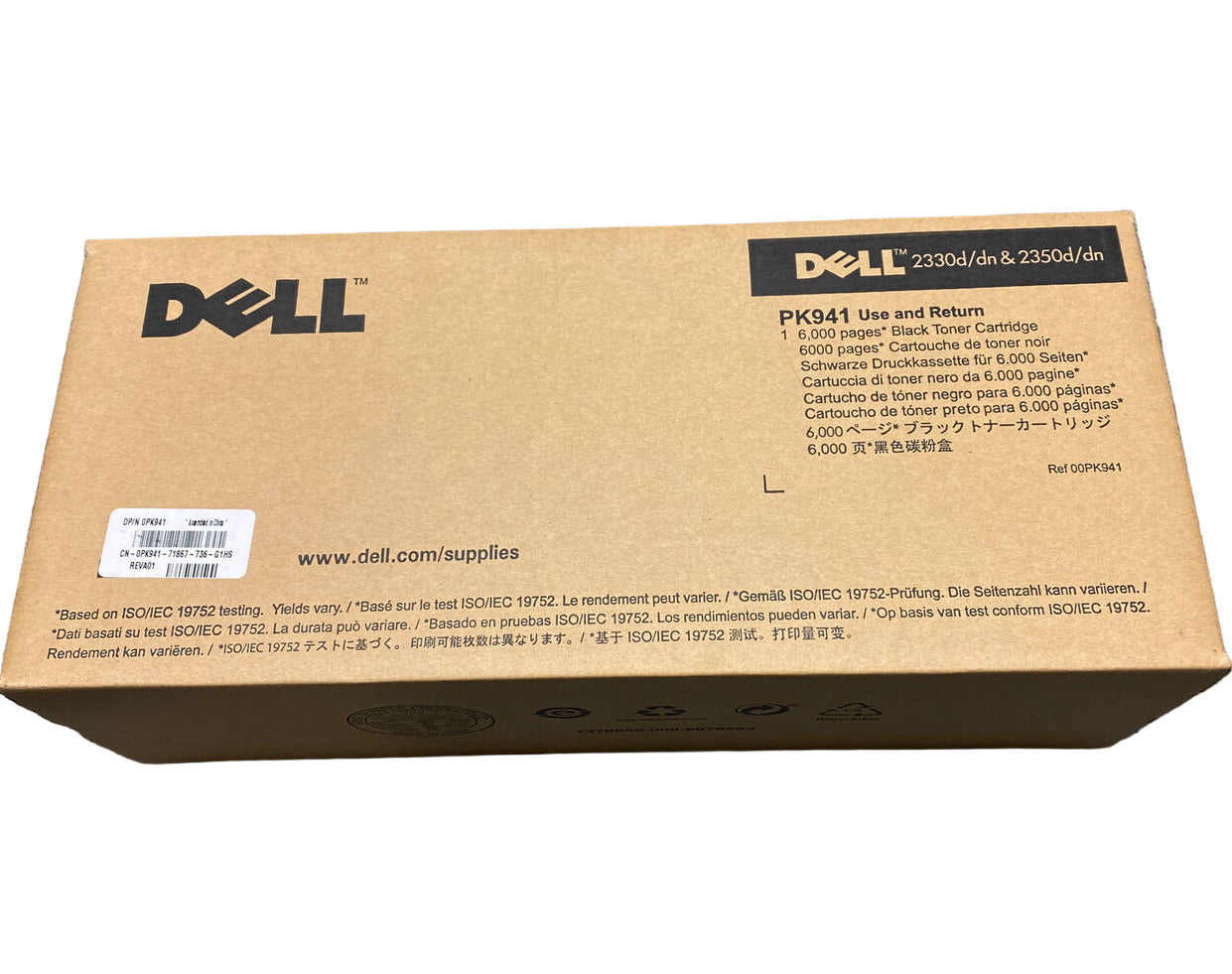 Genuine DELL 2330D 2330DN 2350D 2350DN Black Toner Cartridge PK941 [59210560] 6K