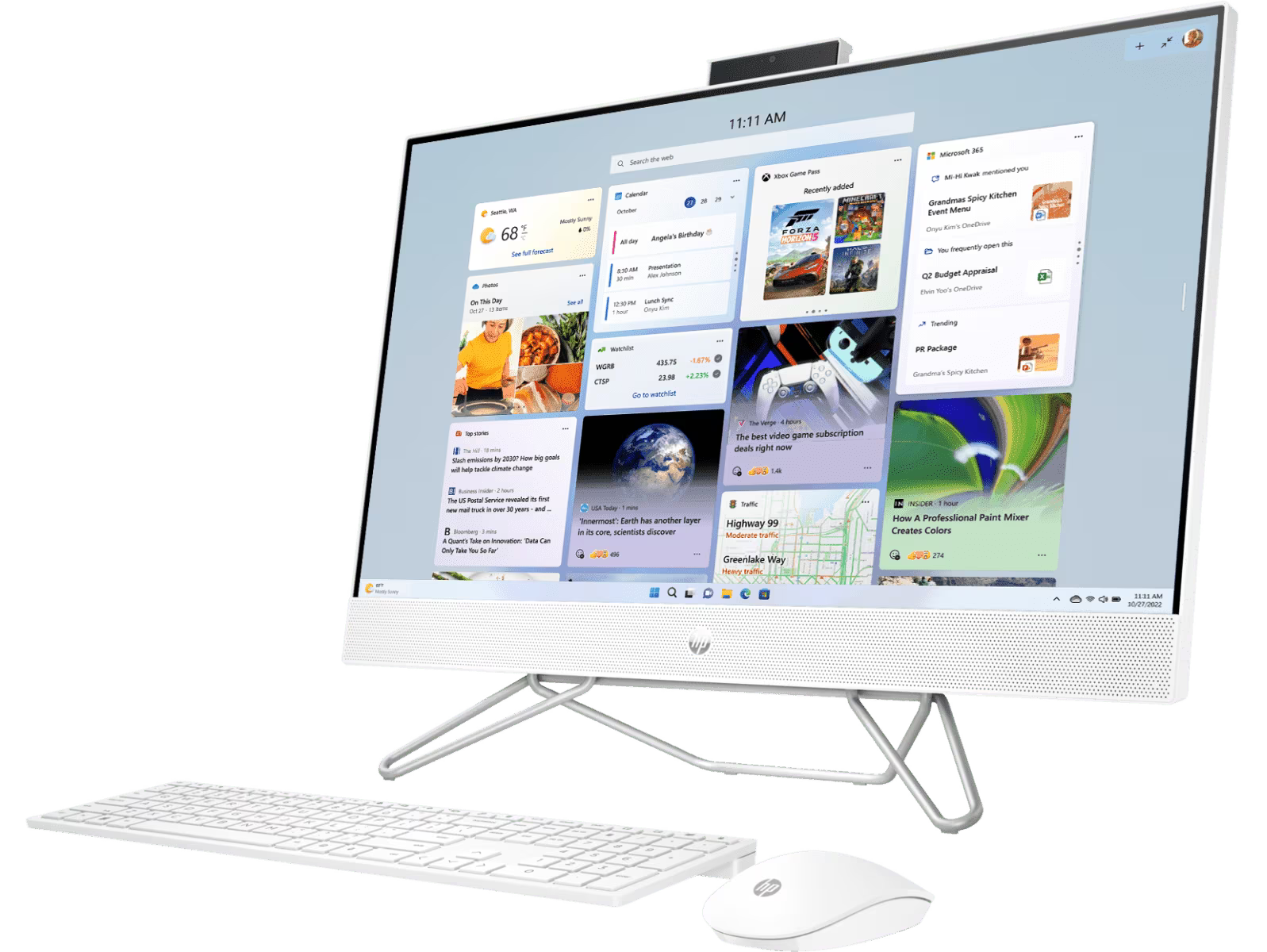 *RFB* HP 27 inch AMD Ryzen 7 CPU/16Gb/512GB SSD All-in-One Desktop PC 6P7G2PAR [27-cb0006a]