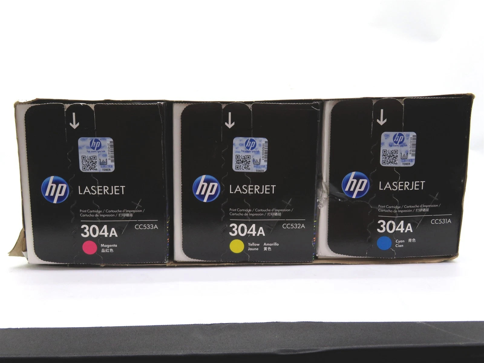 *Bundle* Genuine HP #304A CC531A CC532A CC533A C/M/Y Color Toner Cartridges CF372AM