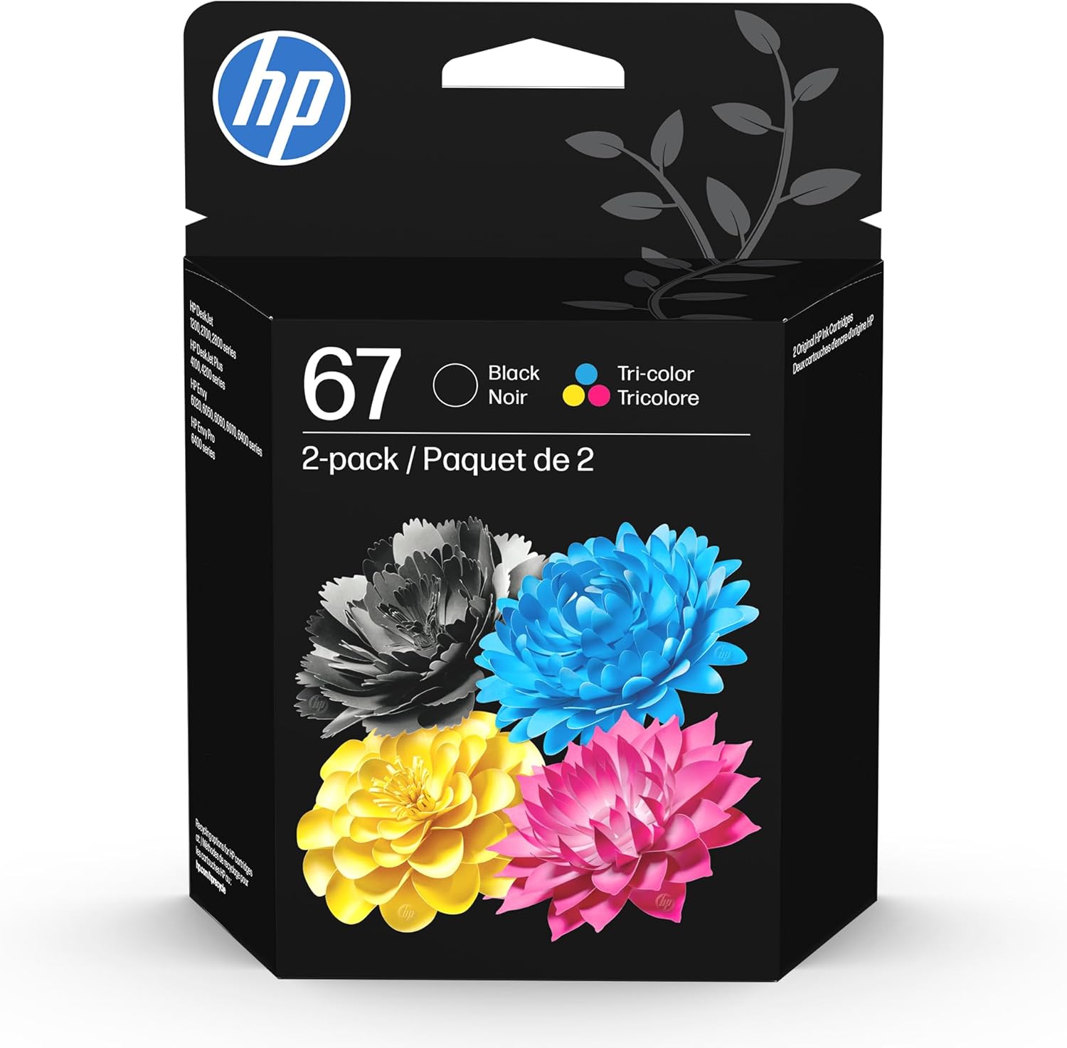 Genuine HP #67 Black & Colour Ink Set for Envy 6020/6030/6034/6420/6430 [3YM56AA+3YM55AA]