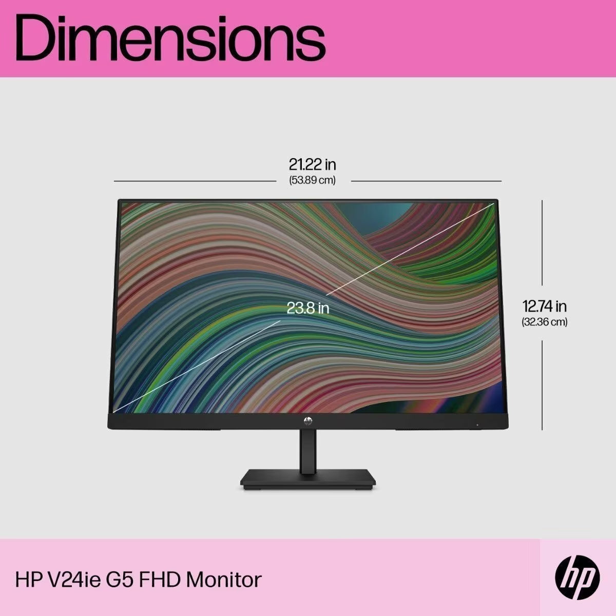 *SALE!* HP 27 inch V27ie G5 FHD 16:9 IPS Monitor 1920x1080@75Hz 5ms [6D8H3AA]