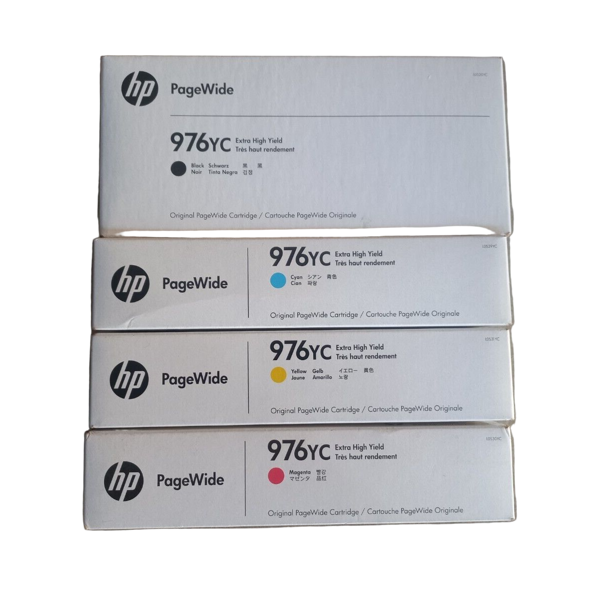 4x Pack Genuine HP #976Y 976YC BK/C/M/Y EXTRA High Yield Ink PageWide P57750 P55250
