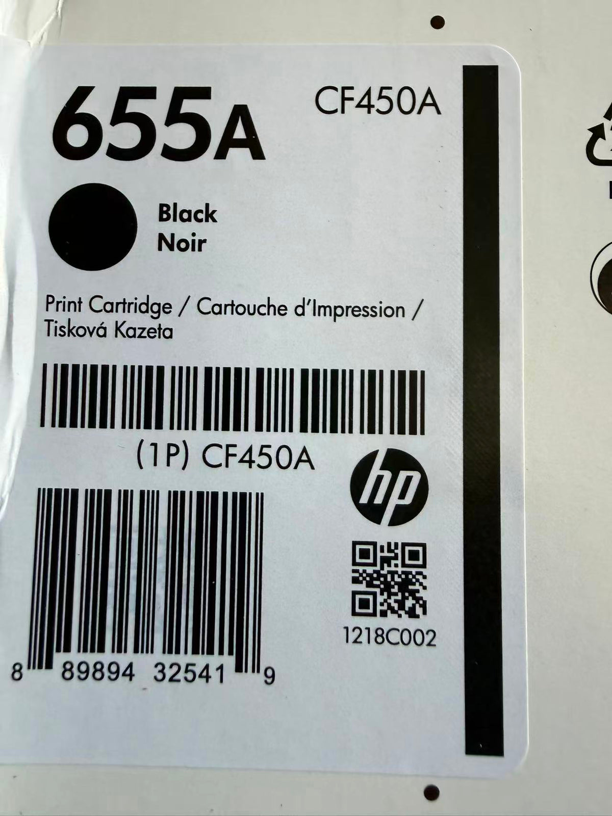 4x Pack Genuine HP CF450A CF451A CF452A CF453A Toner Cartridge Set #655A