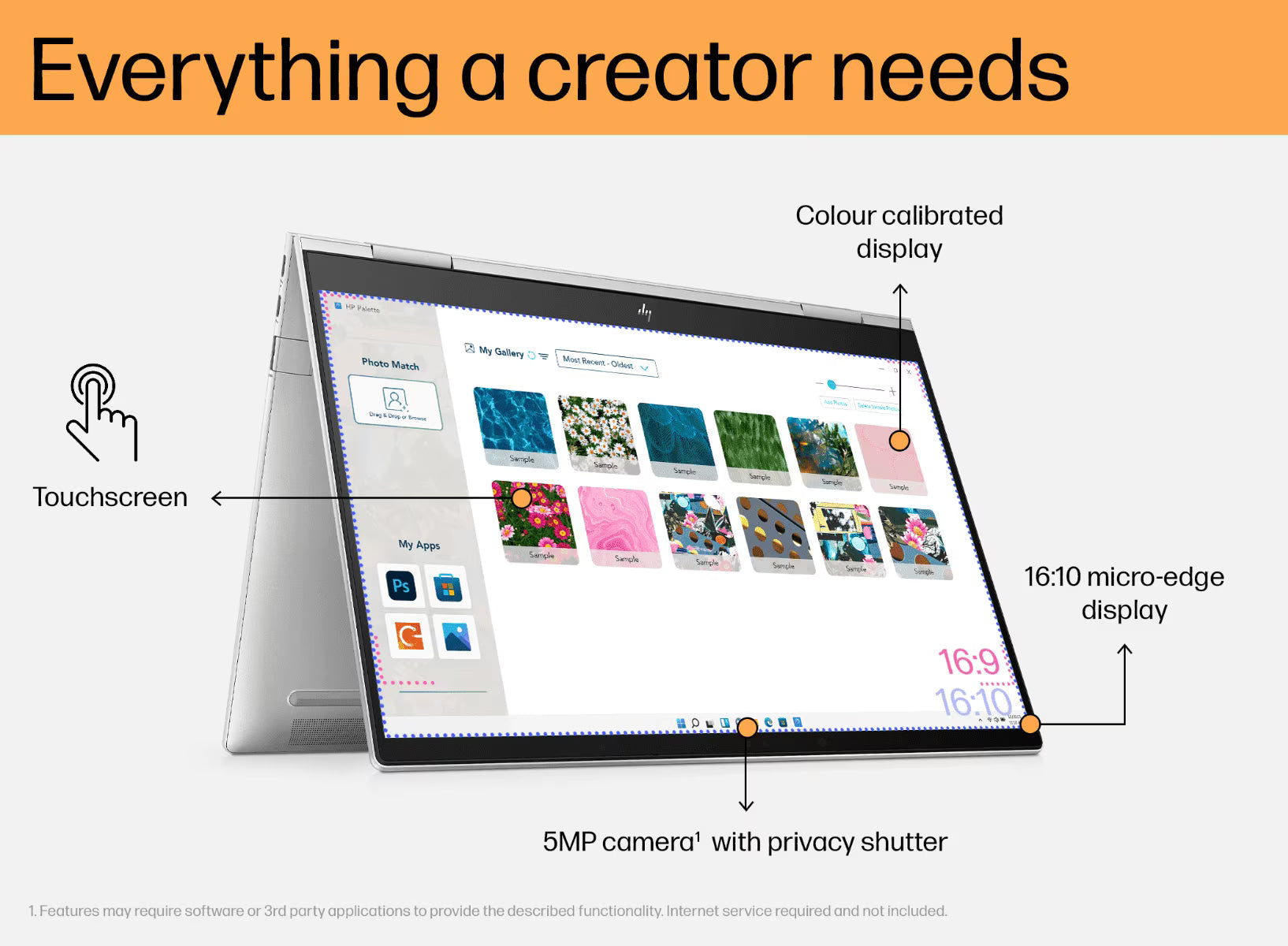 HP Envy x360 13.3 inch 2-in-1 Laptop i7/13.3"/16GB/512GB SSD 13-bf0074TU, Silver [6X0Q9PAR]