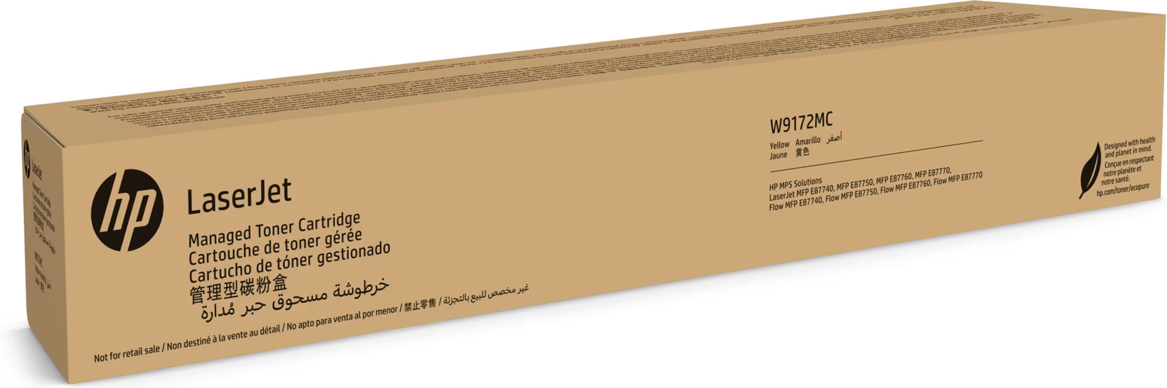 Genuine HP W9172MC YELLOW Toner Cartridge for Color LaserJet Managed MFP E87770 E87760 (45K)