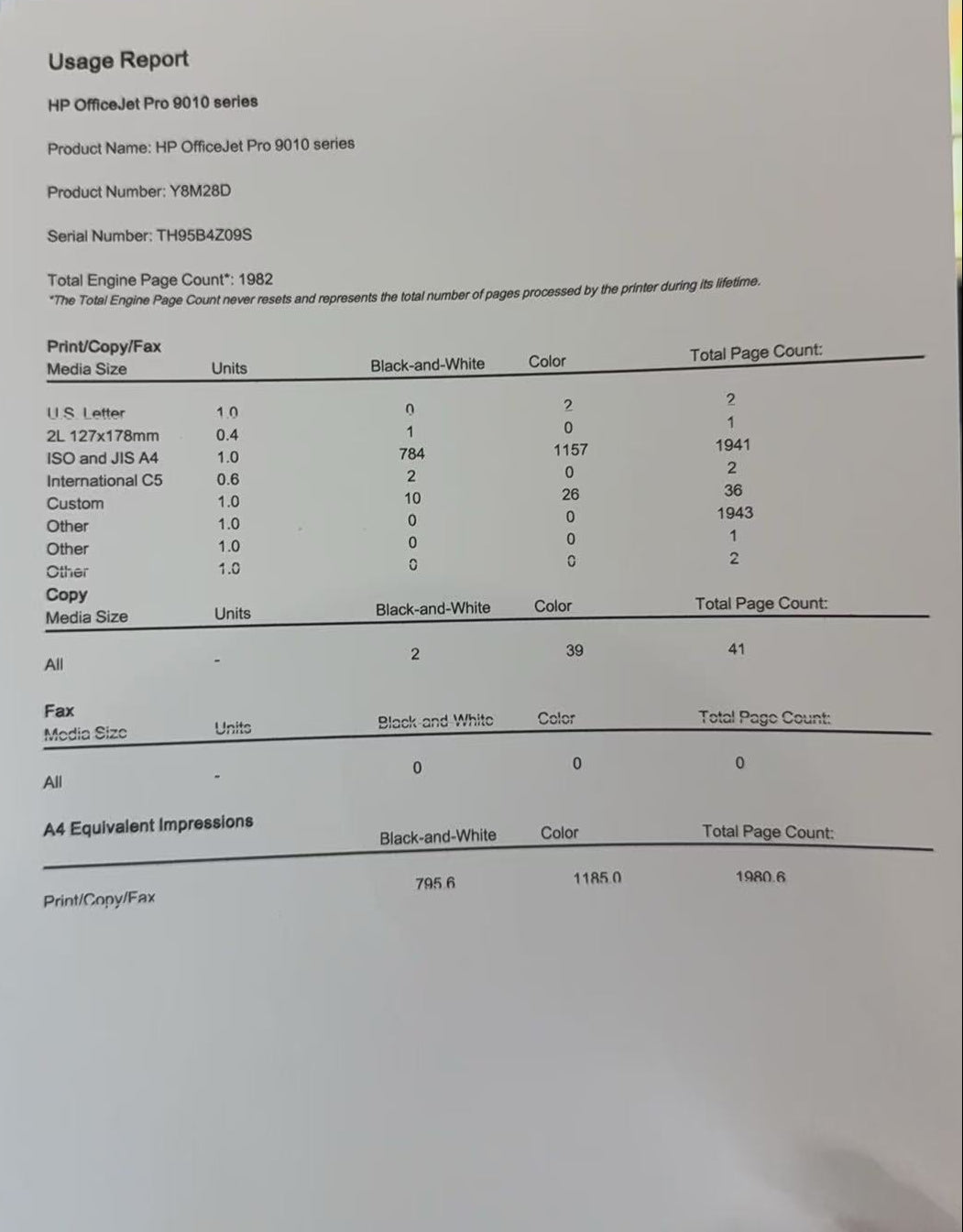 *Ex-Demo* HP OfficeJet Pro 9012 A4 All-in-1 Wireless Color Multifunction Printer+Ethernet with #965XL Ink Set [Y8M28D]