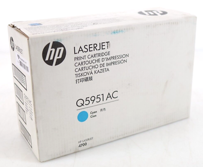 *CLEAR!* Genuine HP #643A Q5951A/Q5951AC Cyan Toner Cartridge for Color LaserJet 4700dtn (10K)
